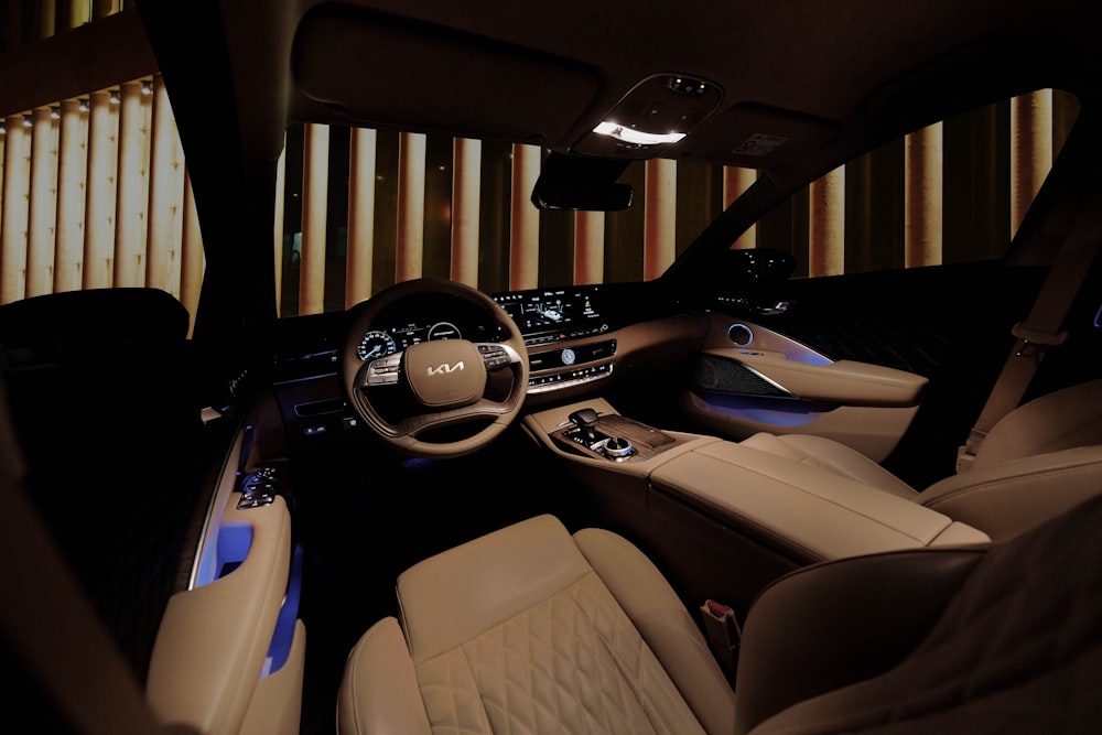 the interior of a car