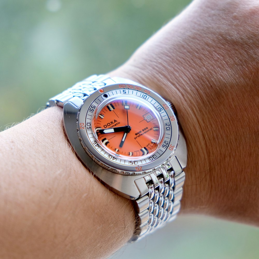 a watch on a person's wrist