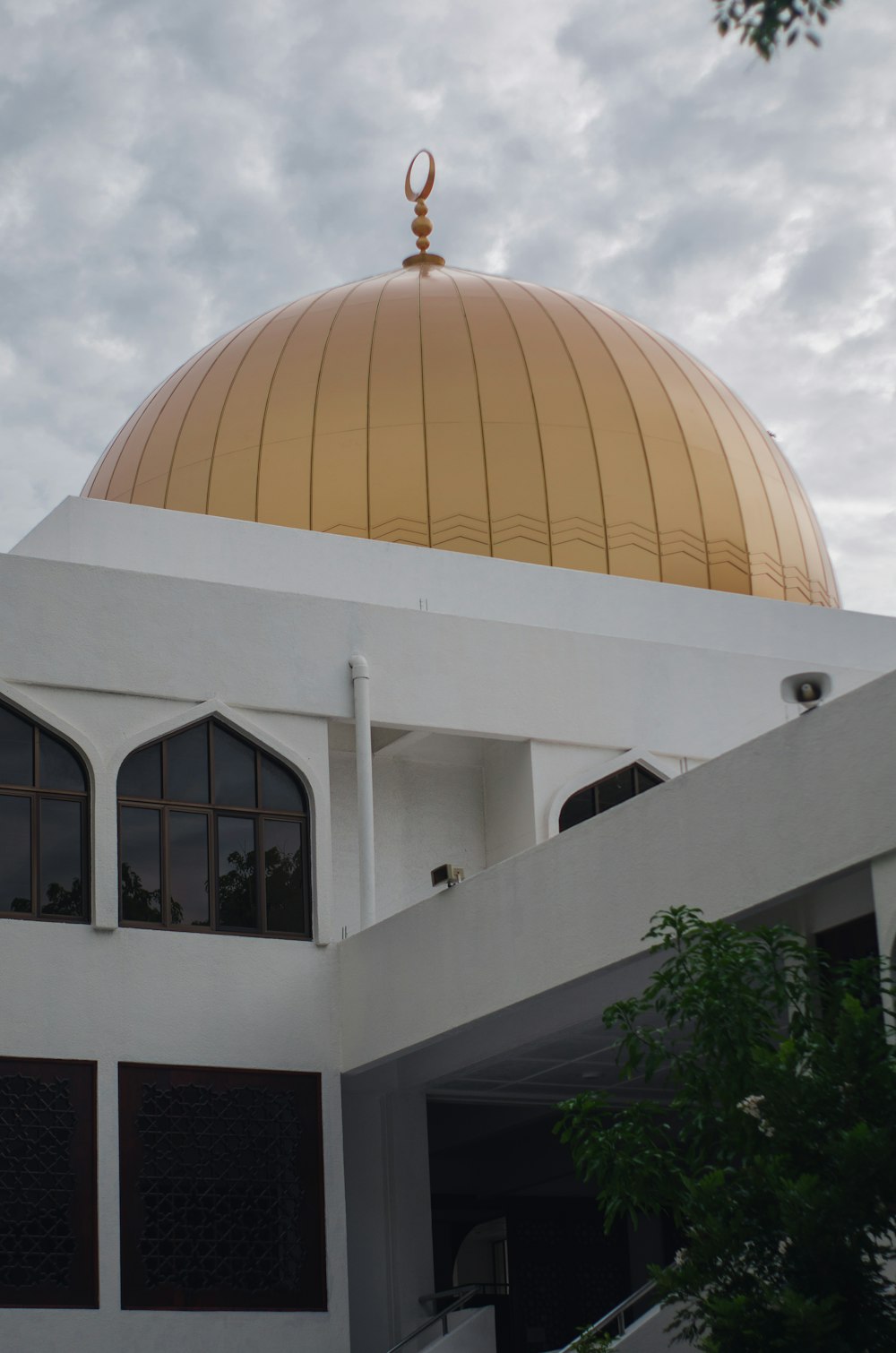 a building with a gold domed roof