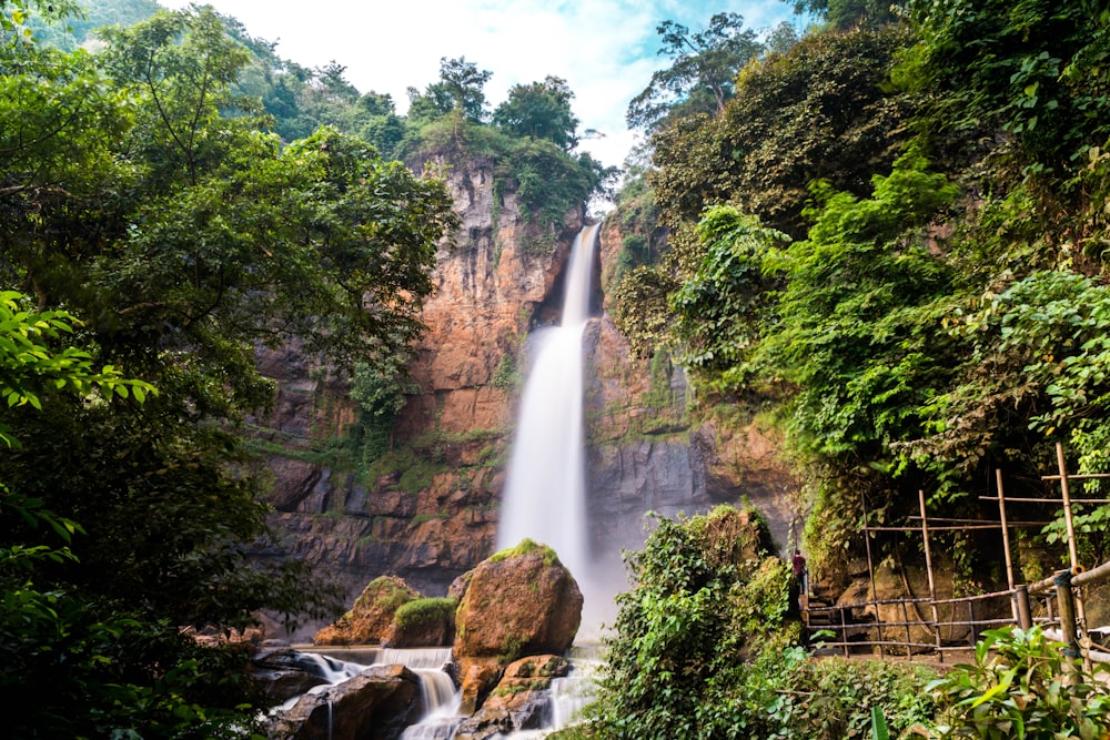 Ein Wasserfall im Wald