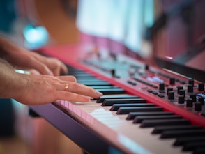 a person playing a piano