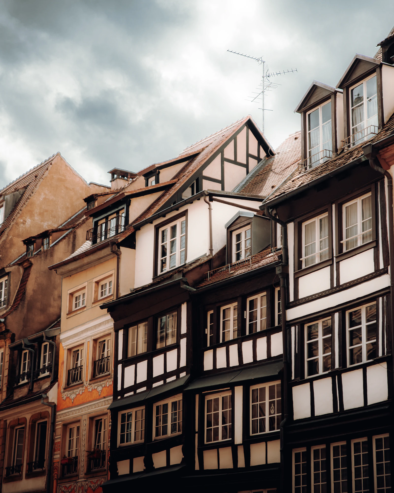 Traditional rooftops in Strasbourg, France