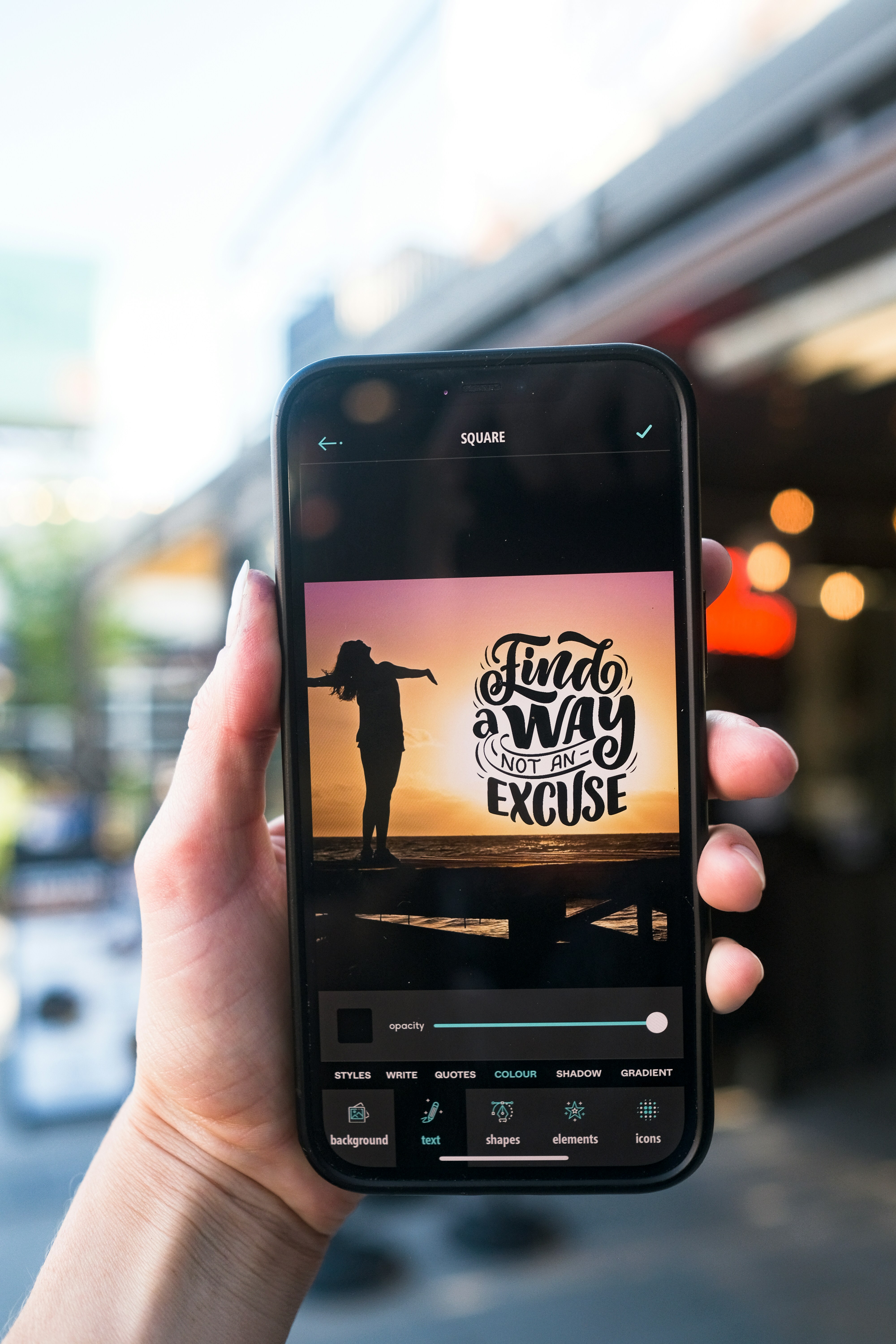 a person holding a cell phone