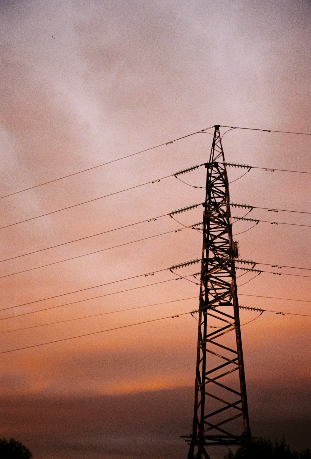 a power line tower