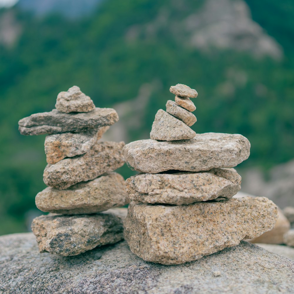 a stack of rocks