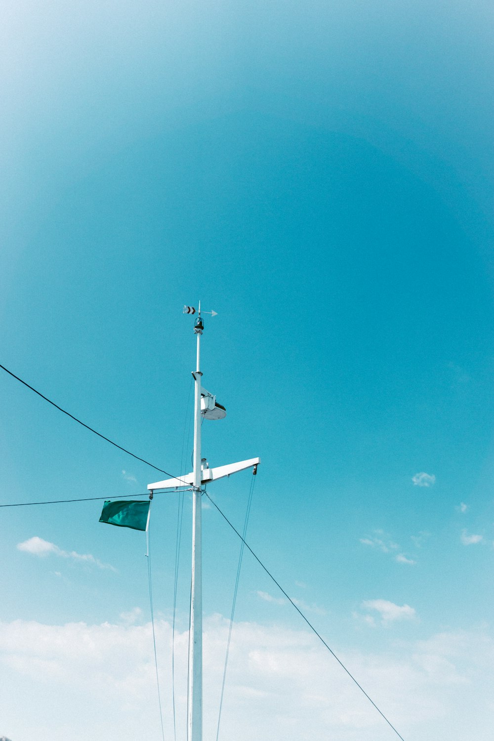 a flag on a pole