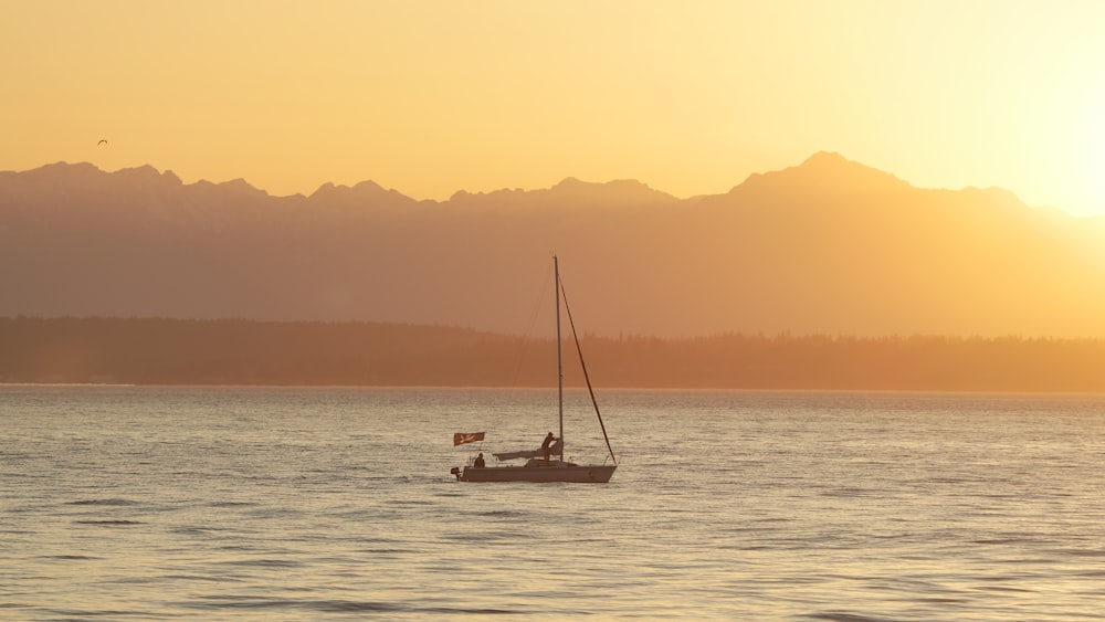 a boat sailing on the water