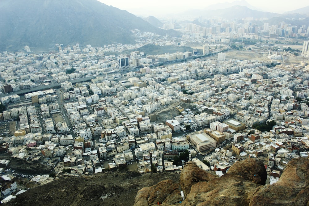 a city with many buildings