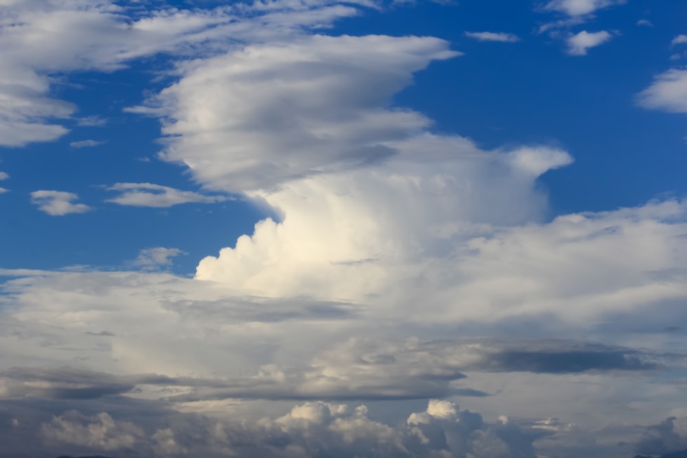 a blue sky with clouds