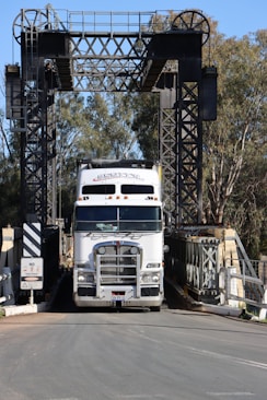 a truck on a bridge
