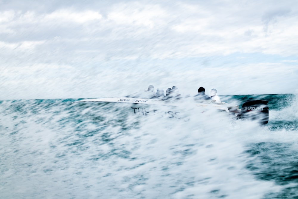 a group of people in the ocean