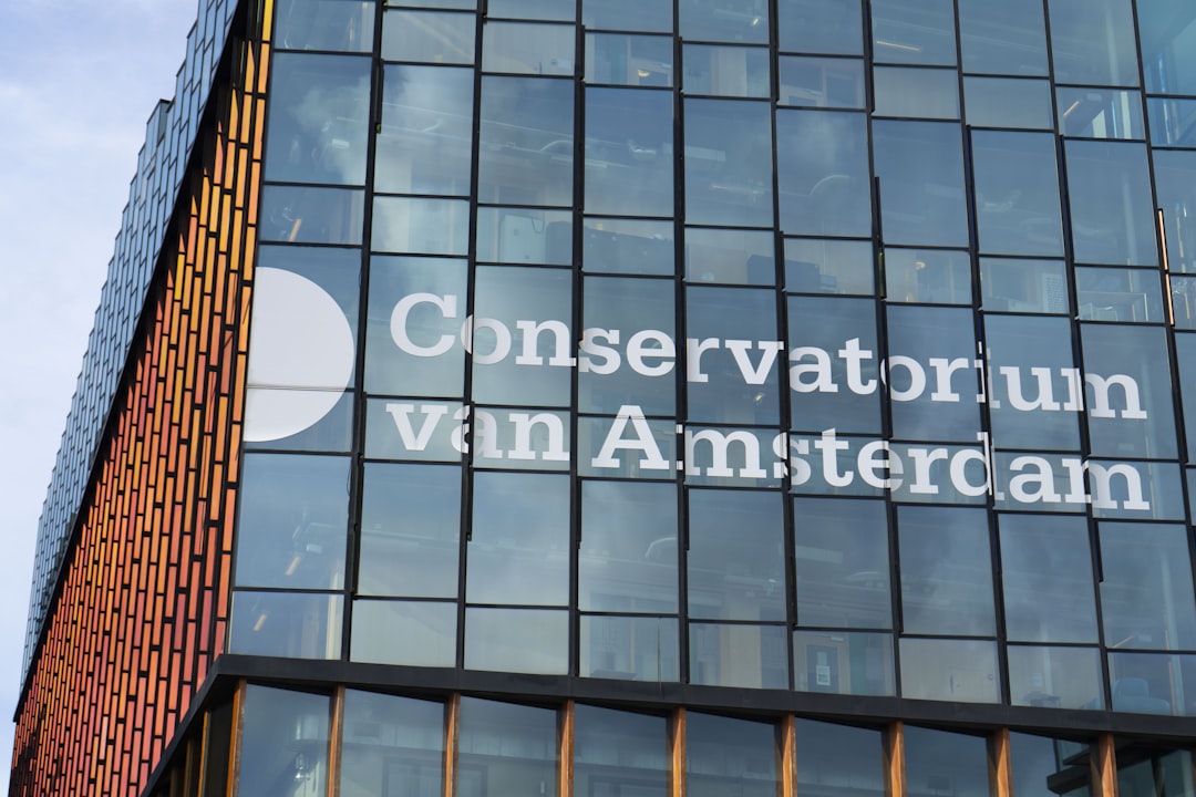 a building with a sign on it,