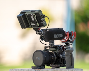 a camera on a stand