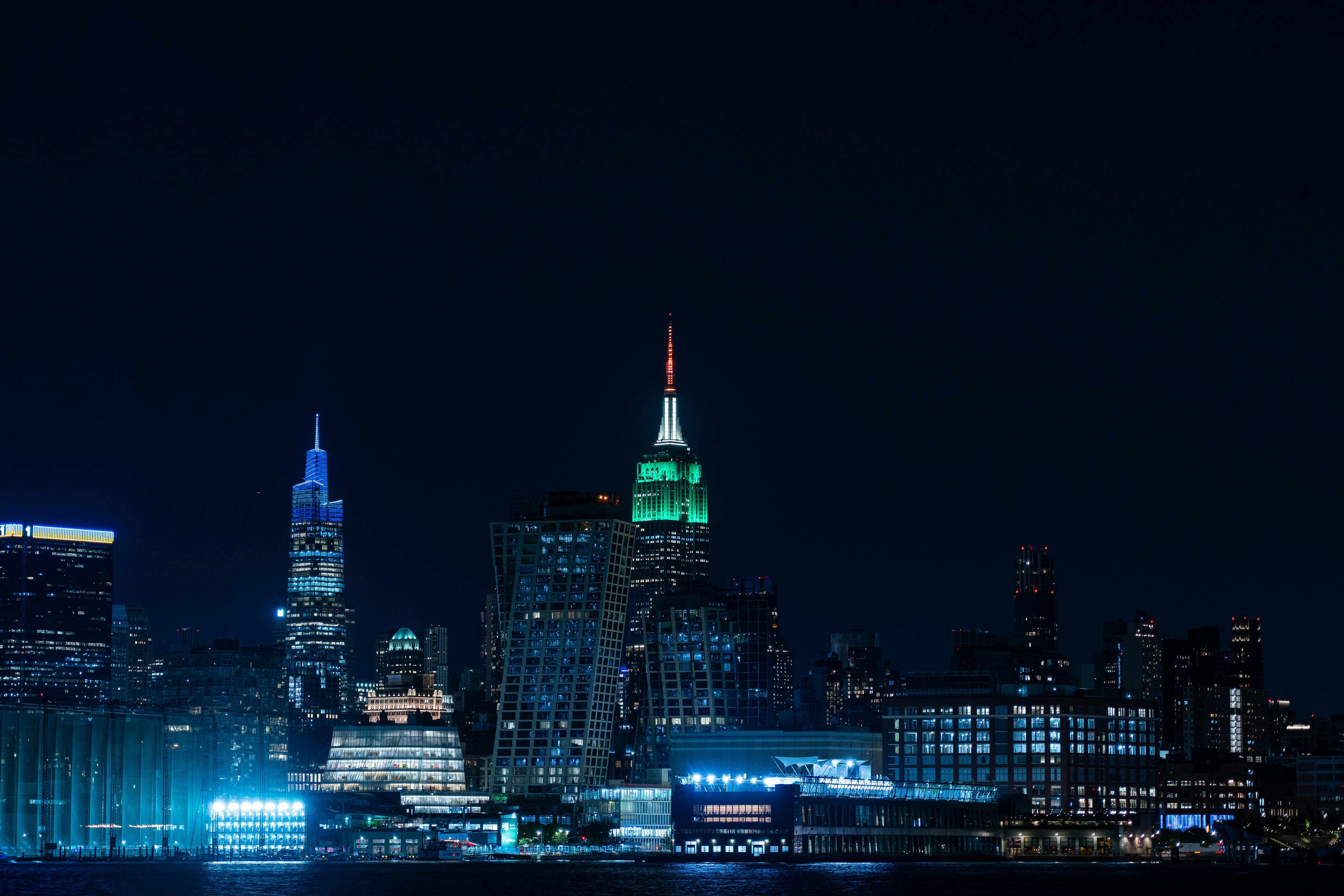 City skyline at night
