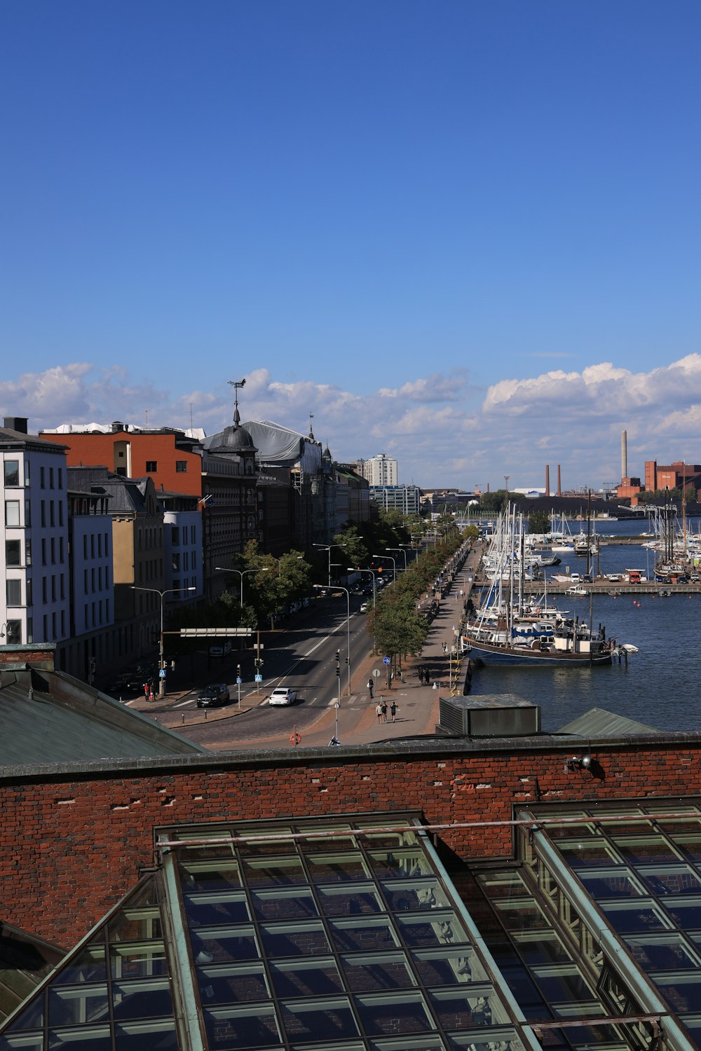 a city with boats in it