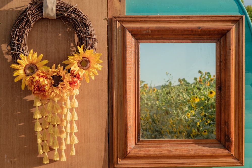 a vase with yellow flowers