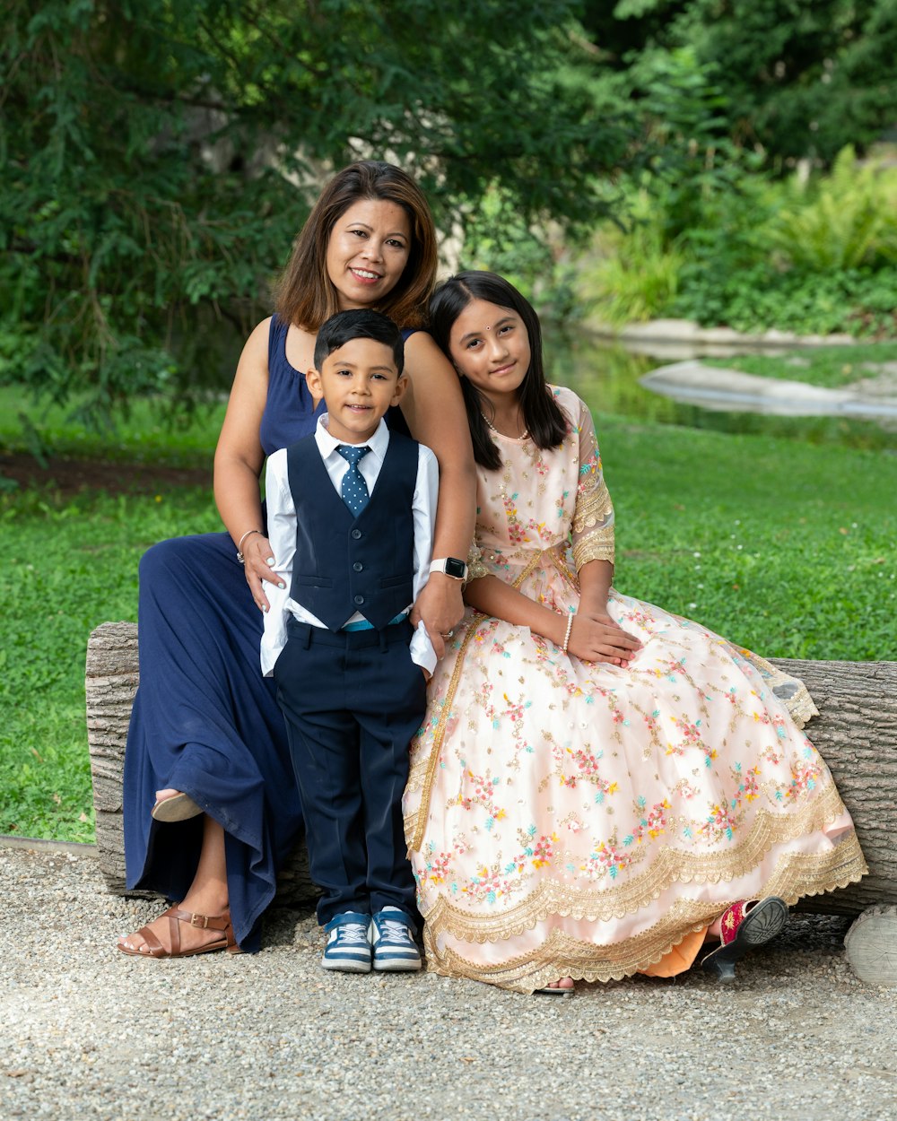 a group of people posing for the camera