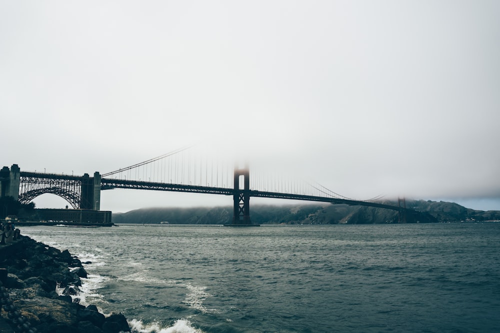 a bridge over a body of water