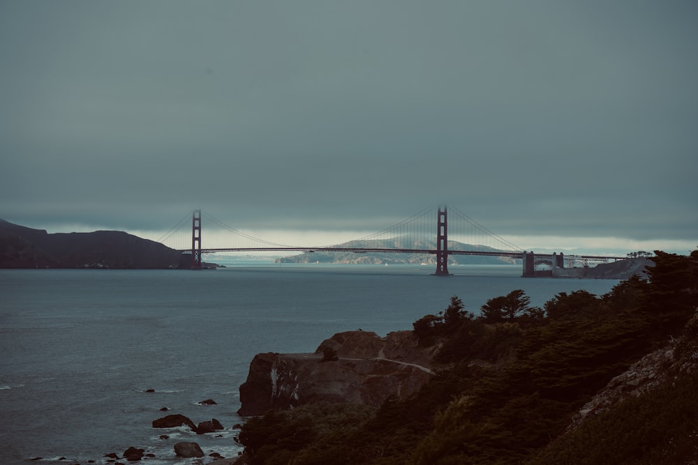 a bridge over a body of water