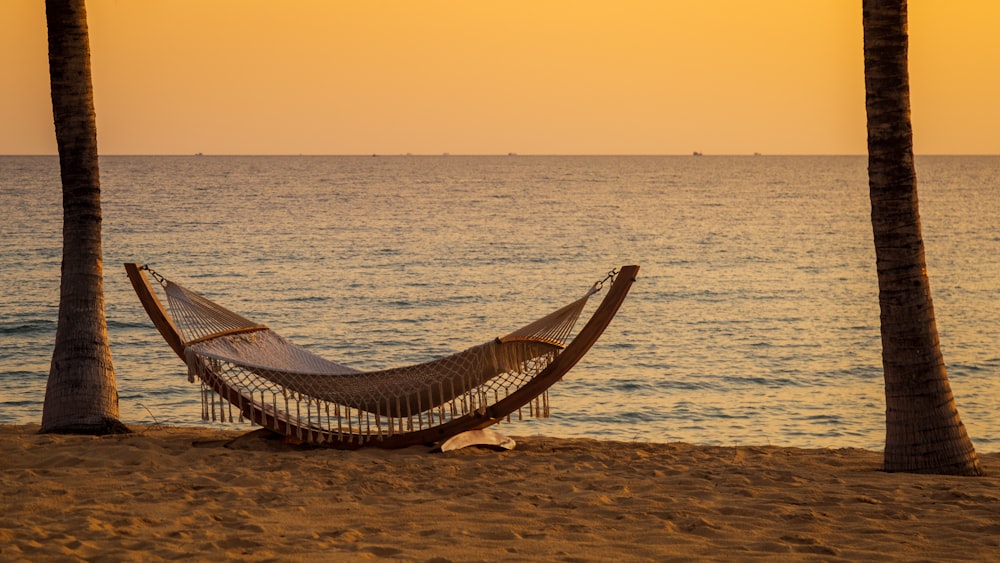 a hammock on a beach