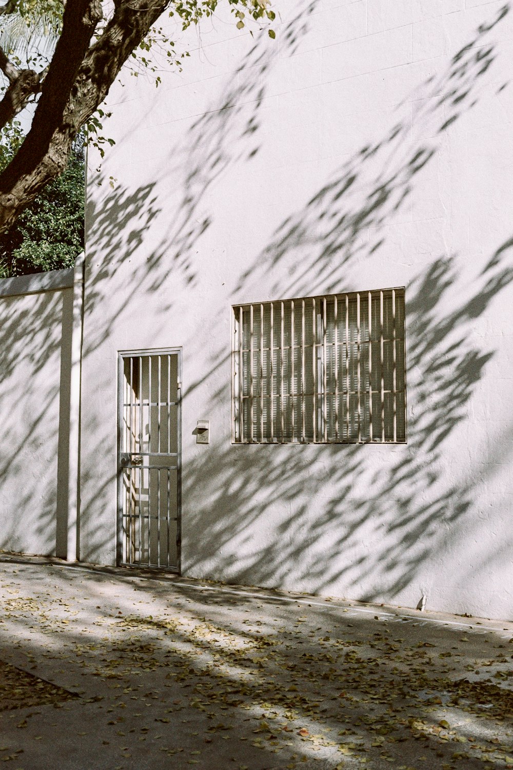 a building with a gate