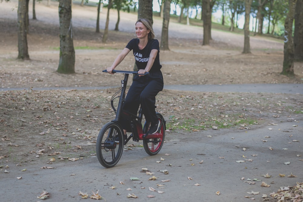 a person riding a bike