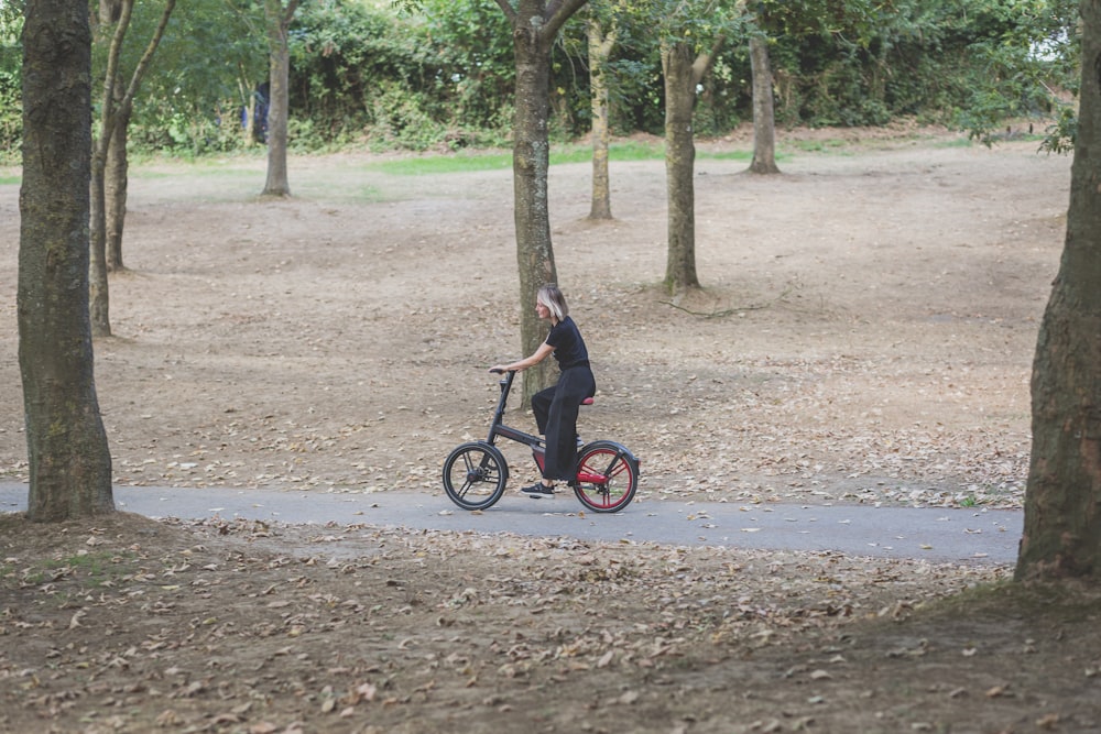 a person riding a tricycle