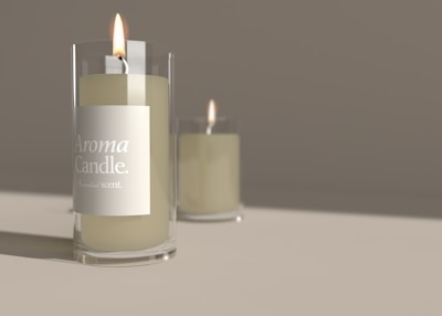 A close-up of aromatic candles with soft lighting.