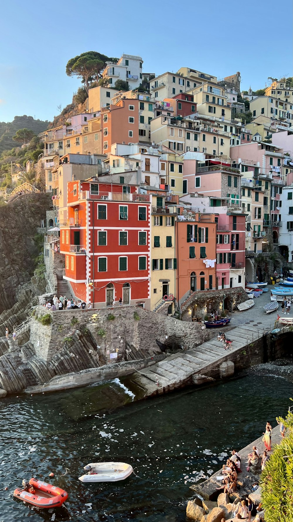 a city with many colorful buildings