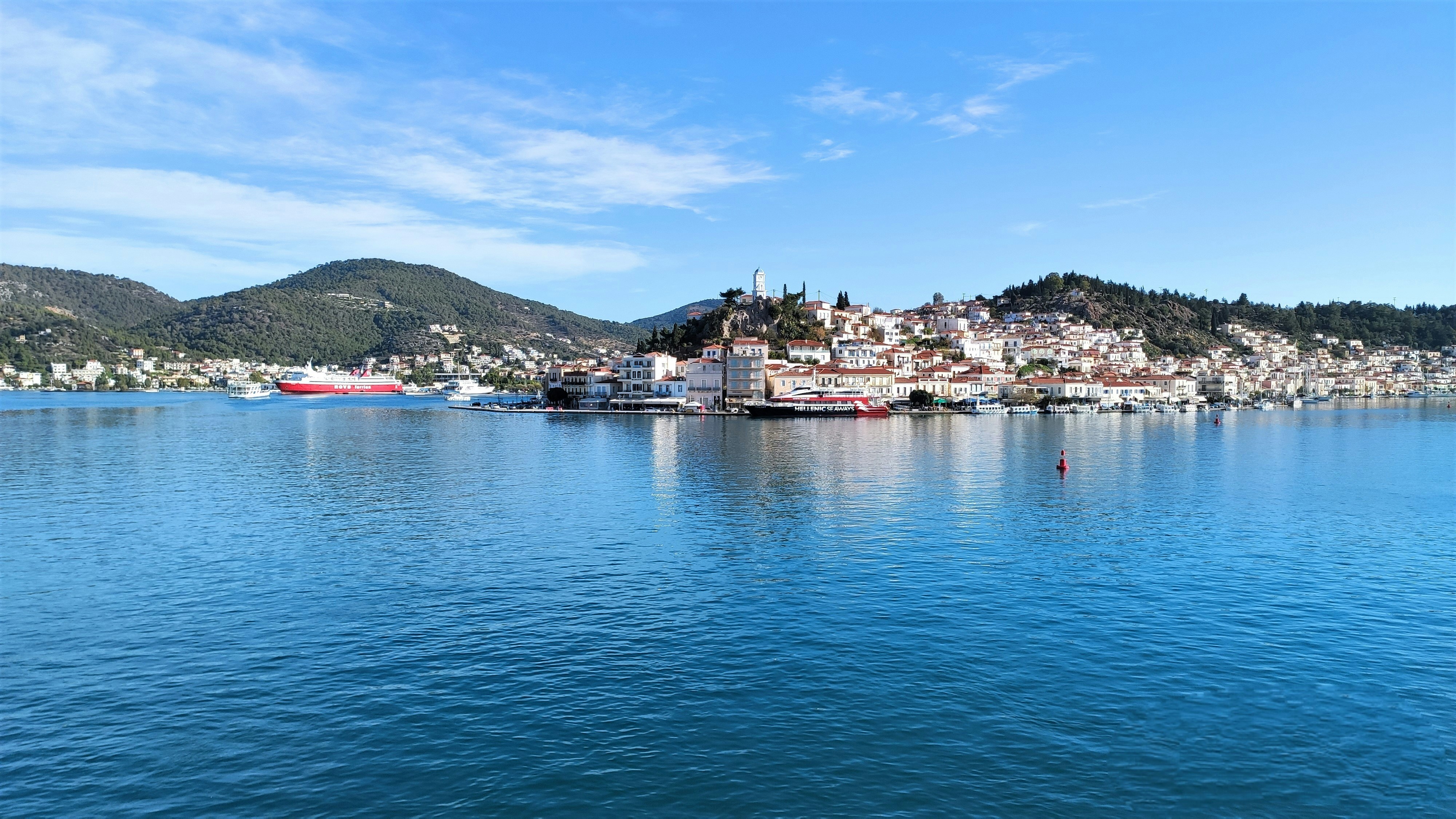 Poros town seen across the water