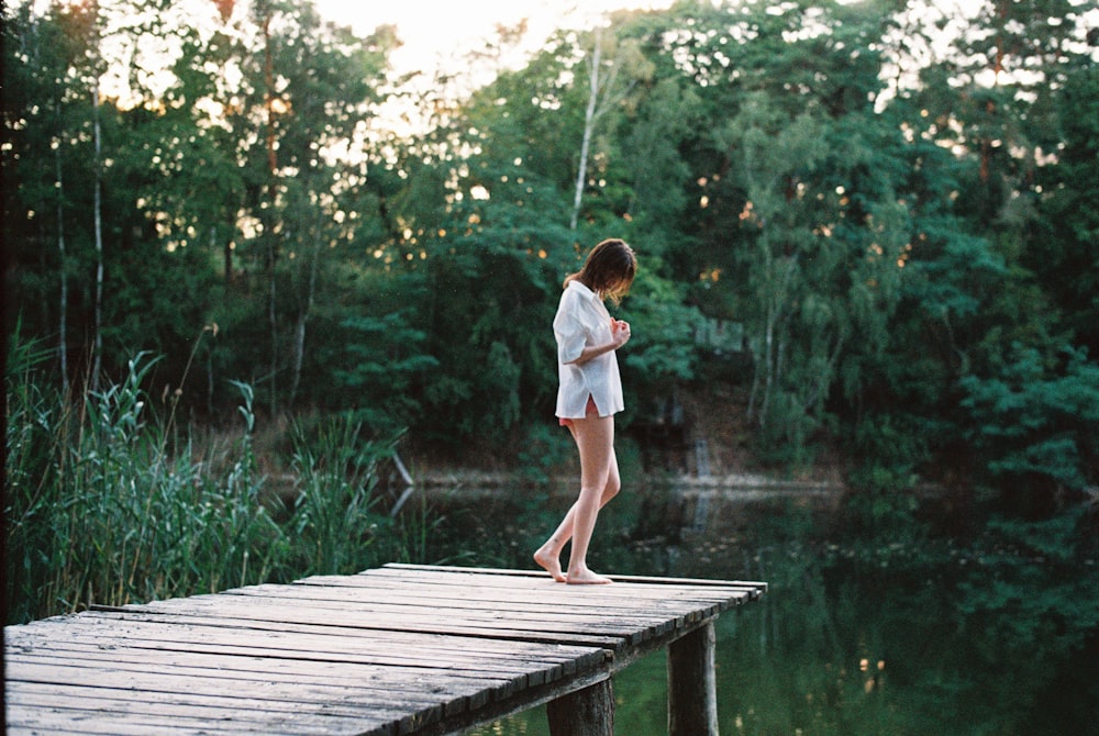 a person standing on a dock