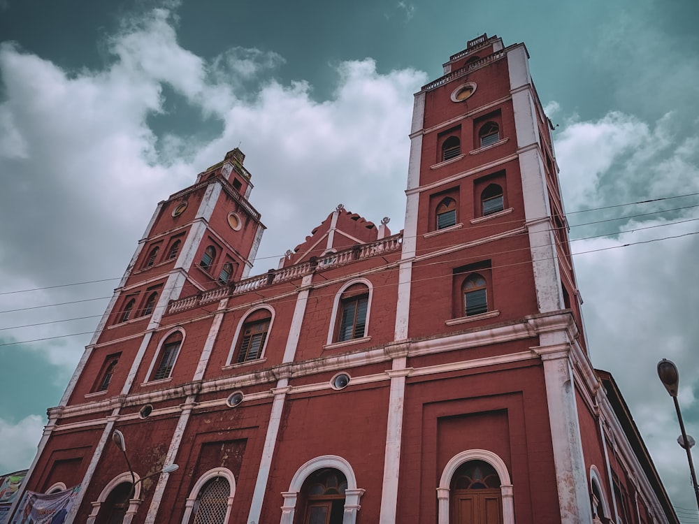 a large red building