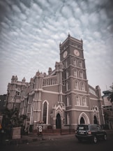 a large building with a clock tower