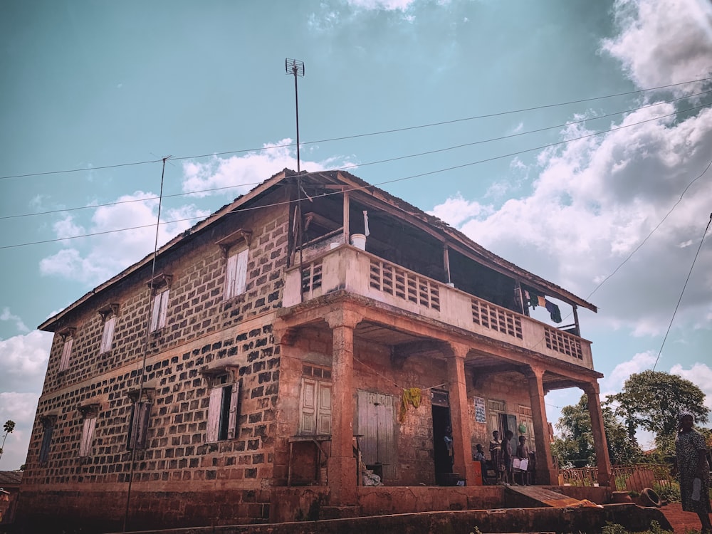 a building with a large roof