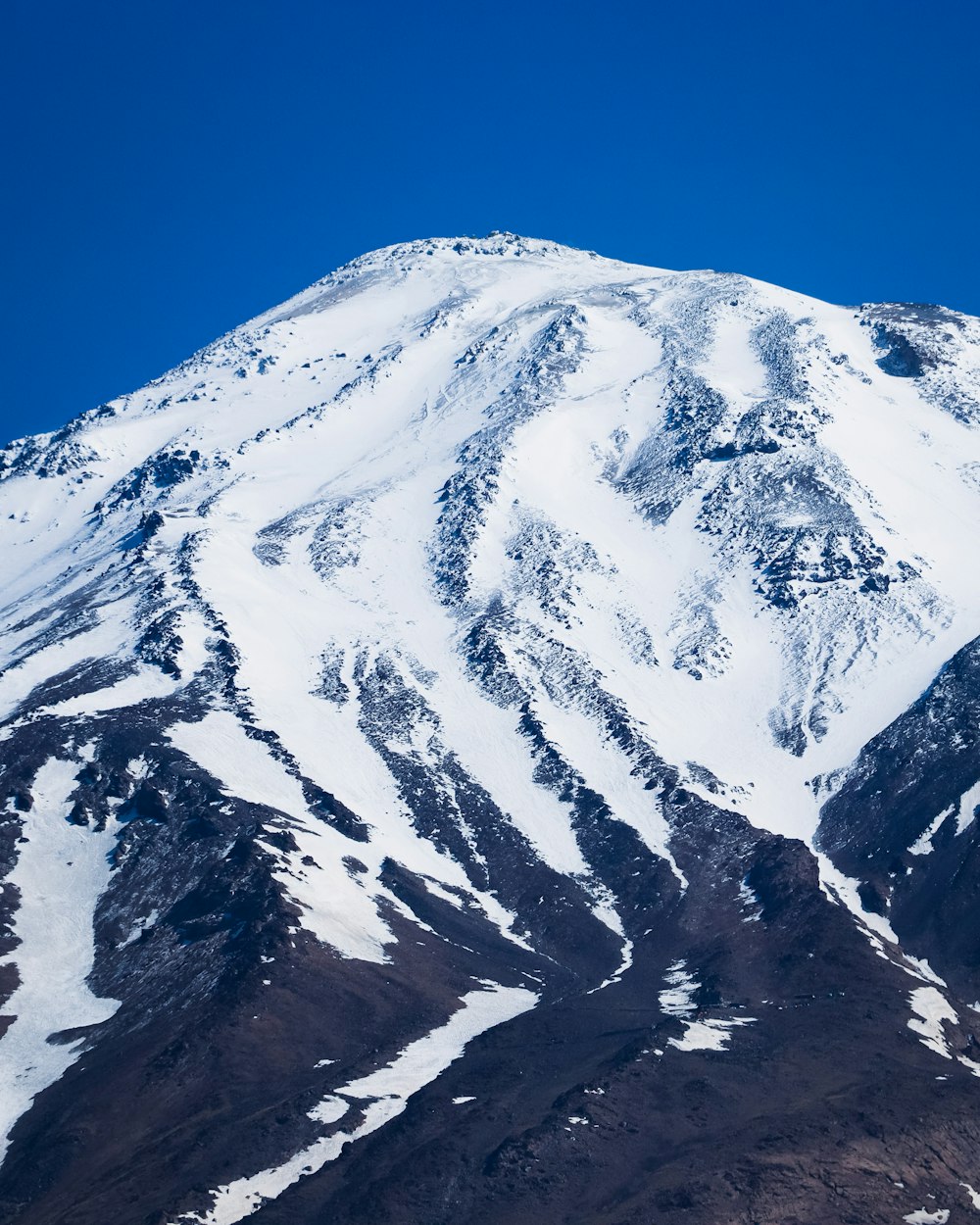 a mountain covered in snow