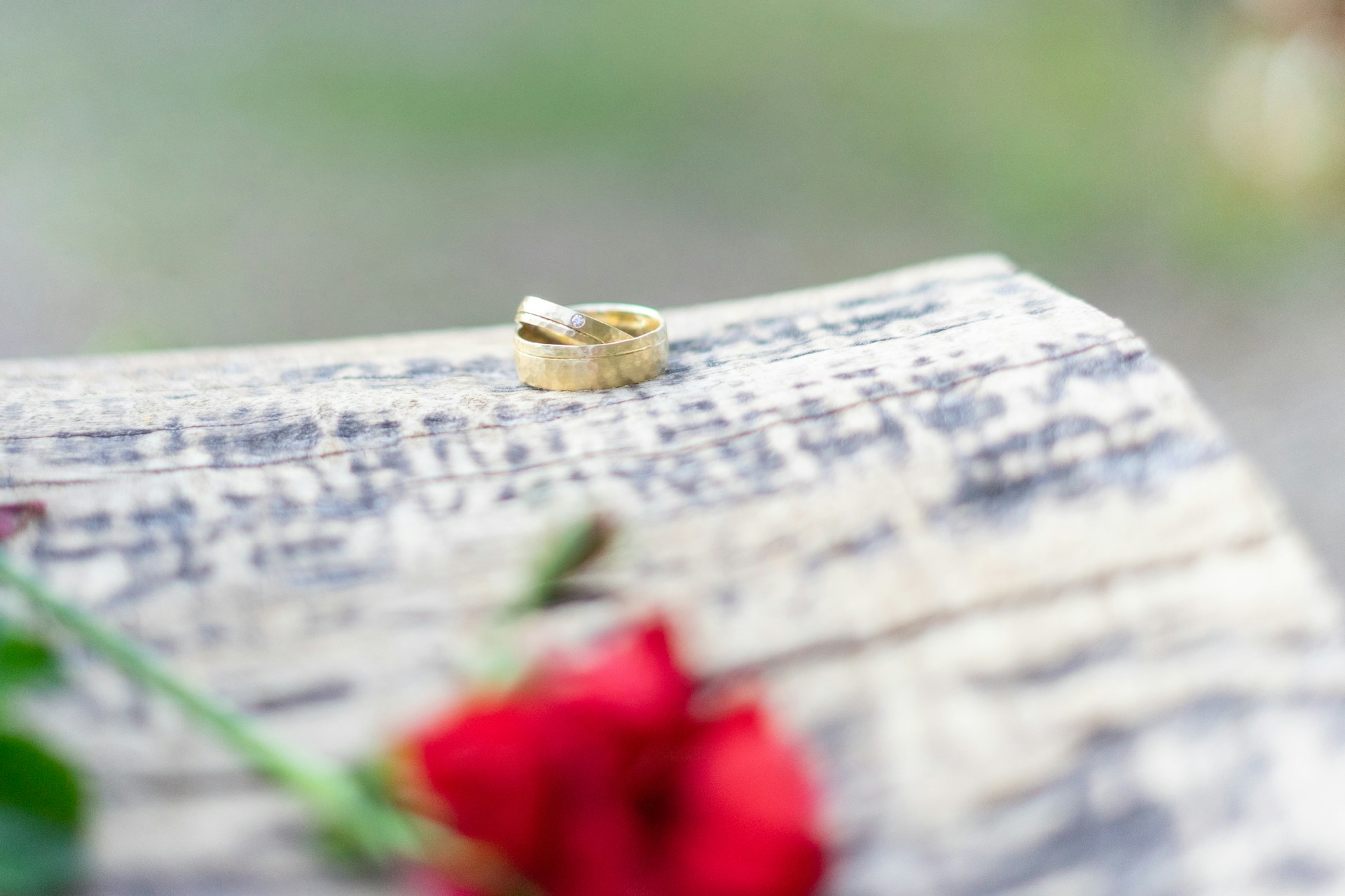 a ring on a piece of paper