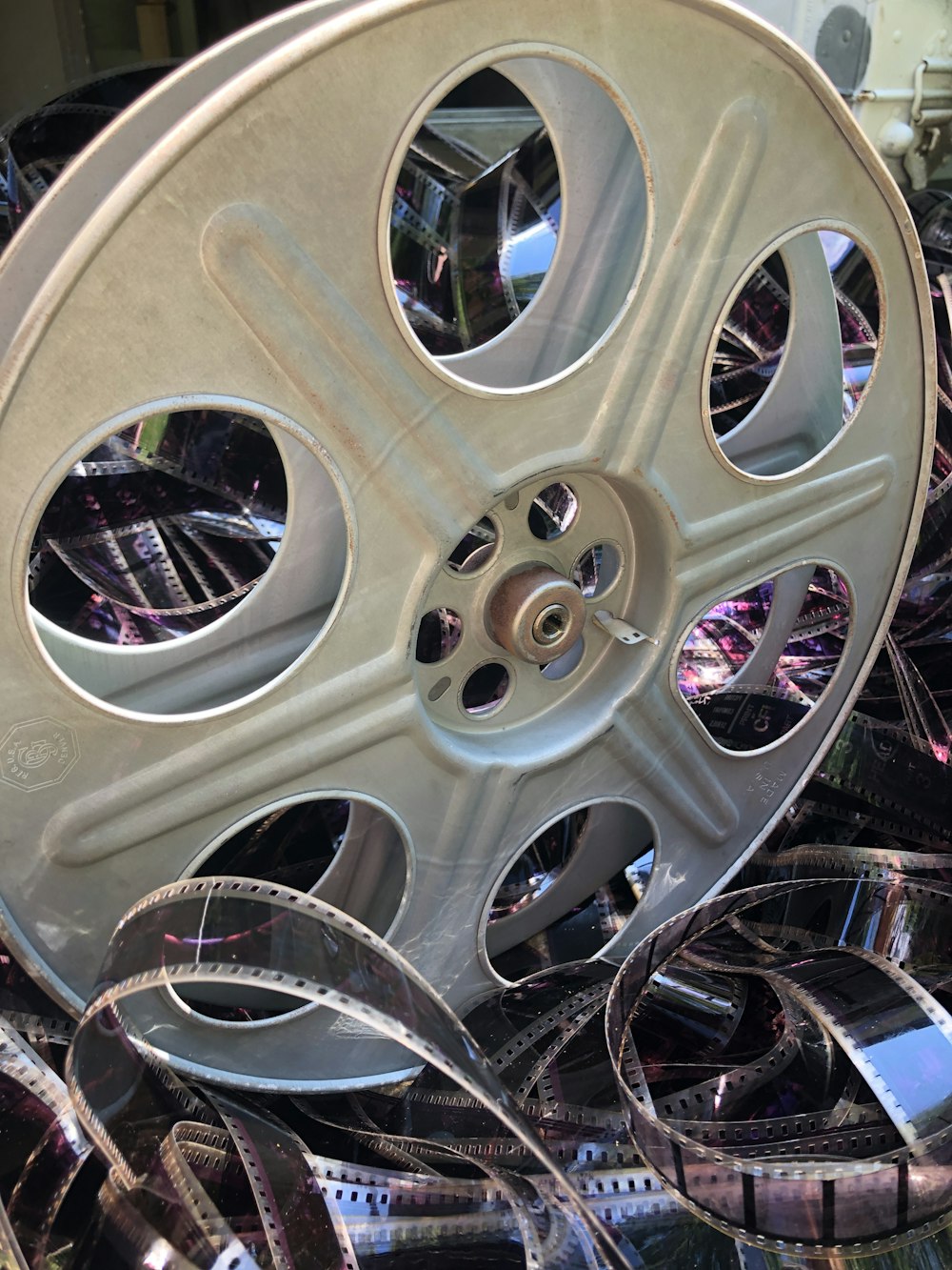 a close up of a wheel
