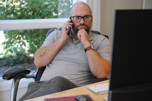 a man on a phone