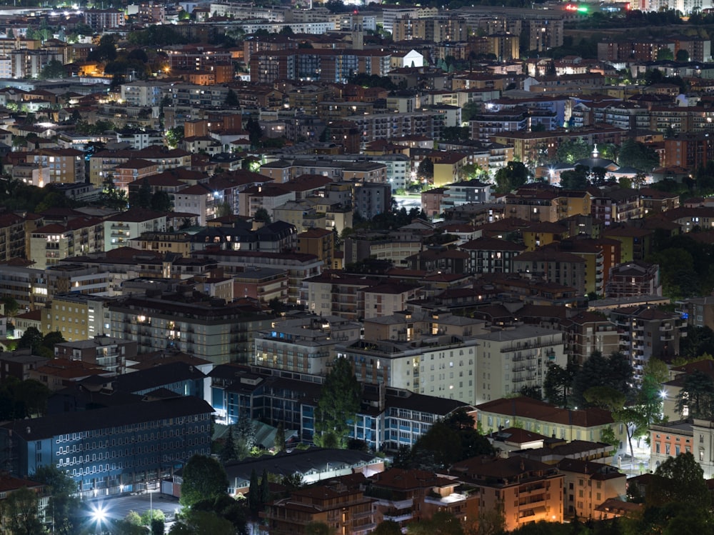 a city with many buildings