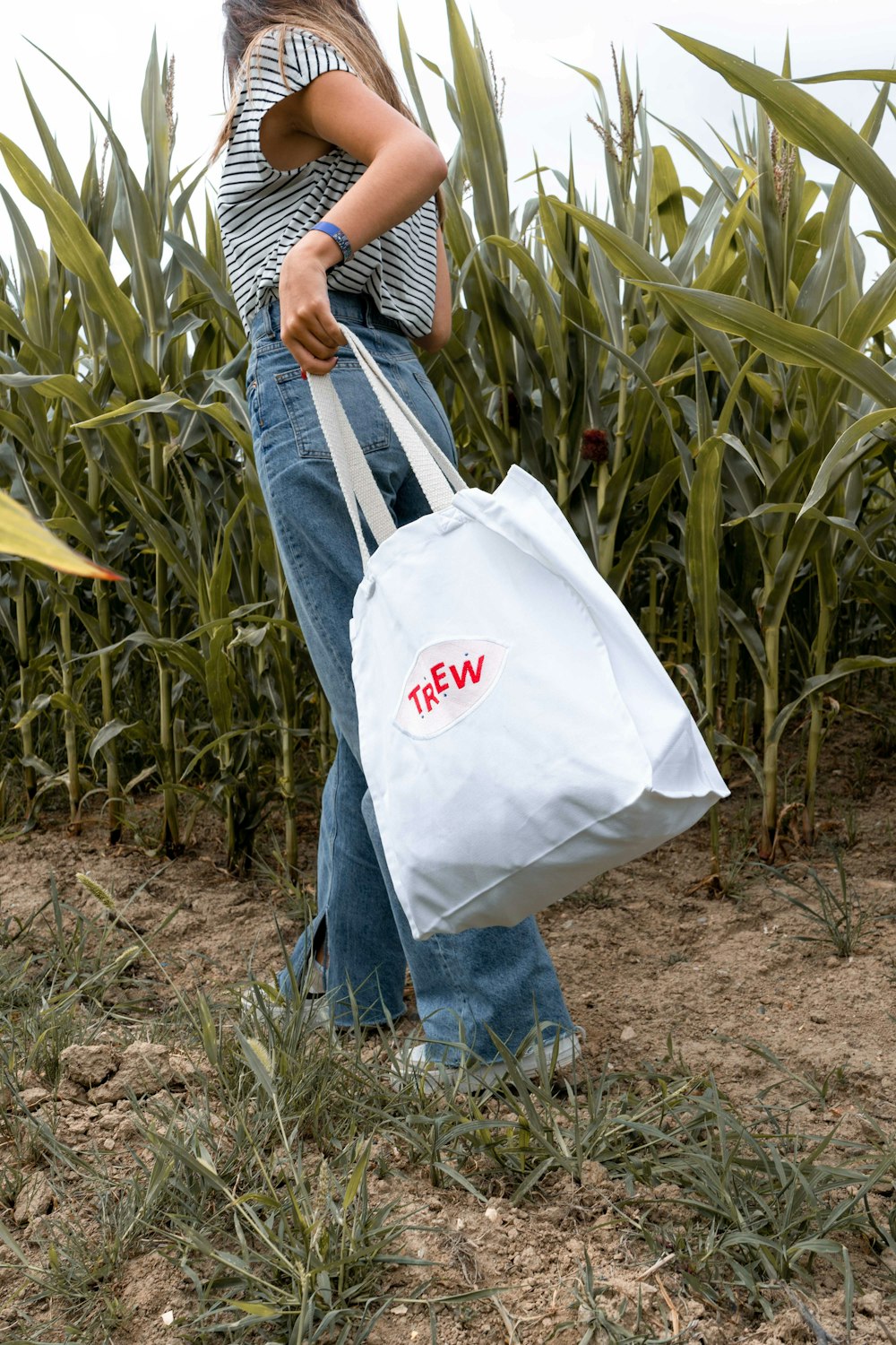 a person carrying a bag