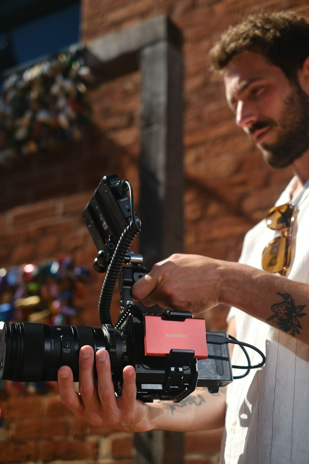 a man holding a gun