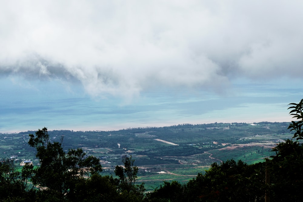 a view of a city from a hill