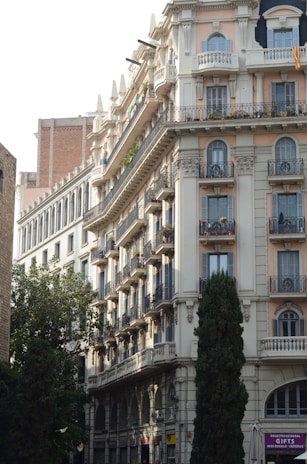 a building with many windows