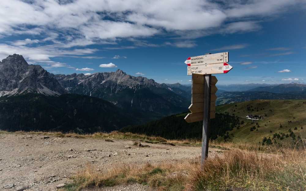 a sign on the side of a mountain