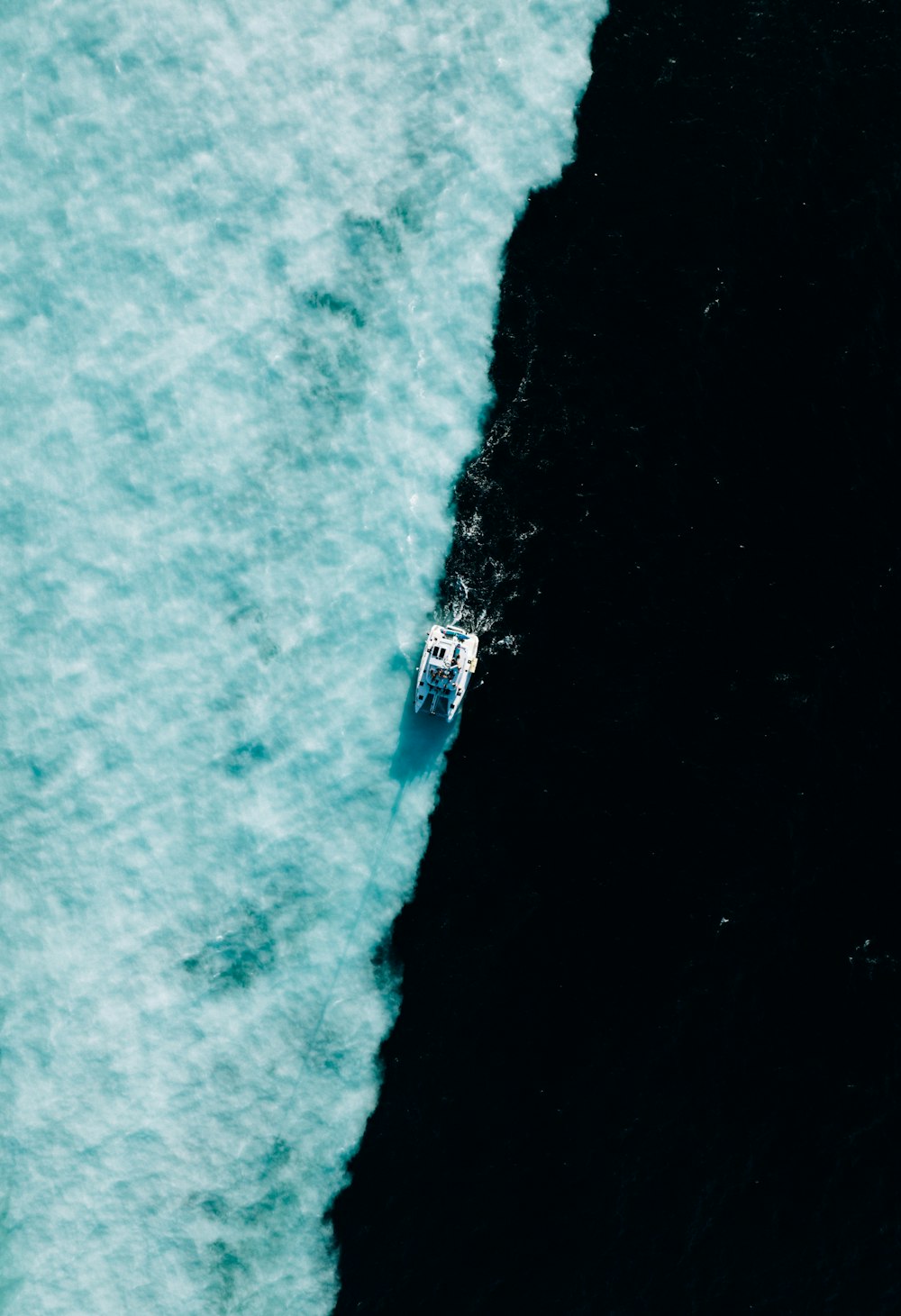 a person's hand on a rock