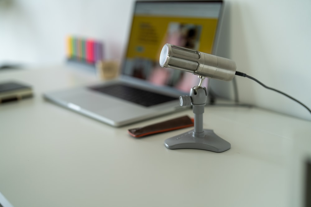 a microscope on a table