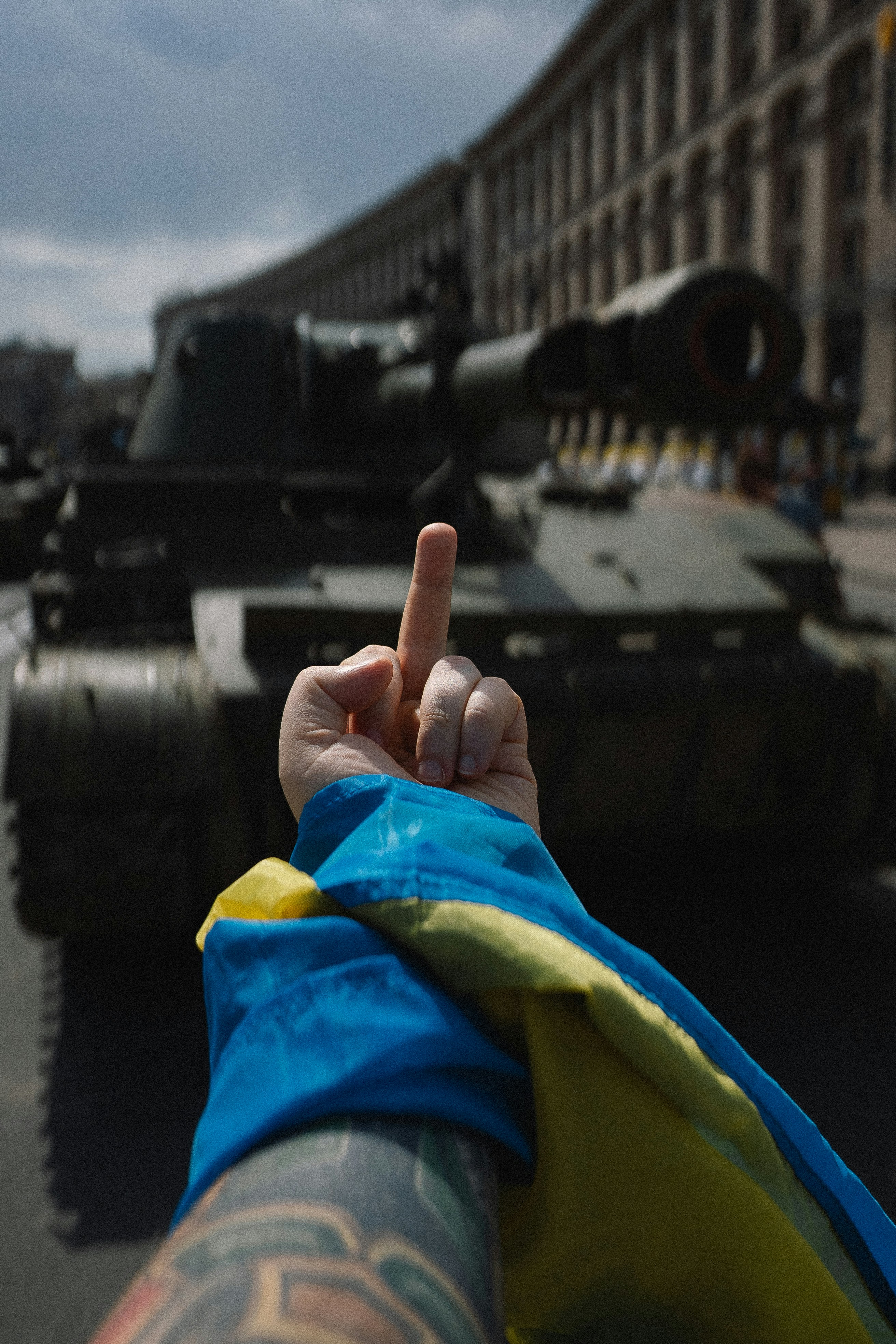 a person holding a yellow object