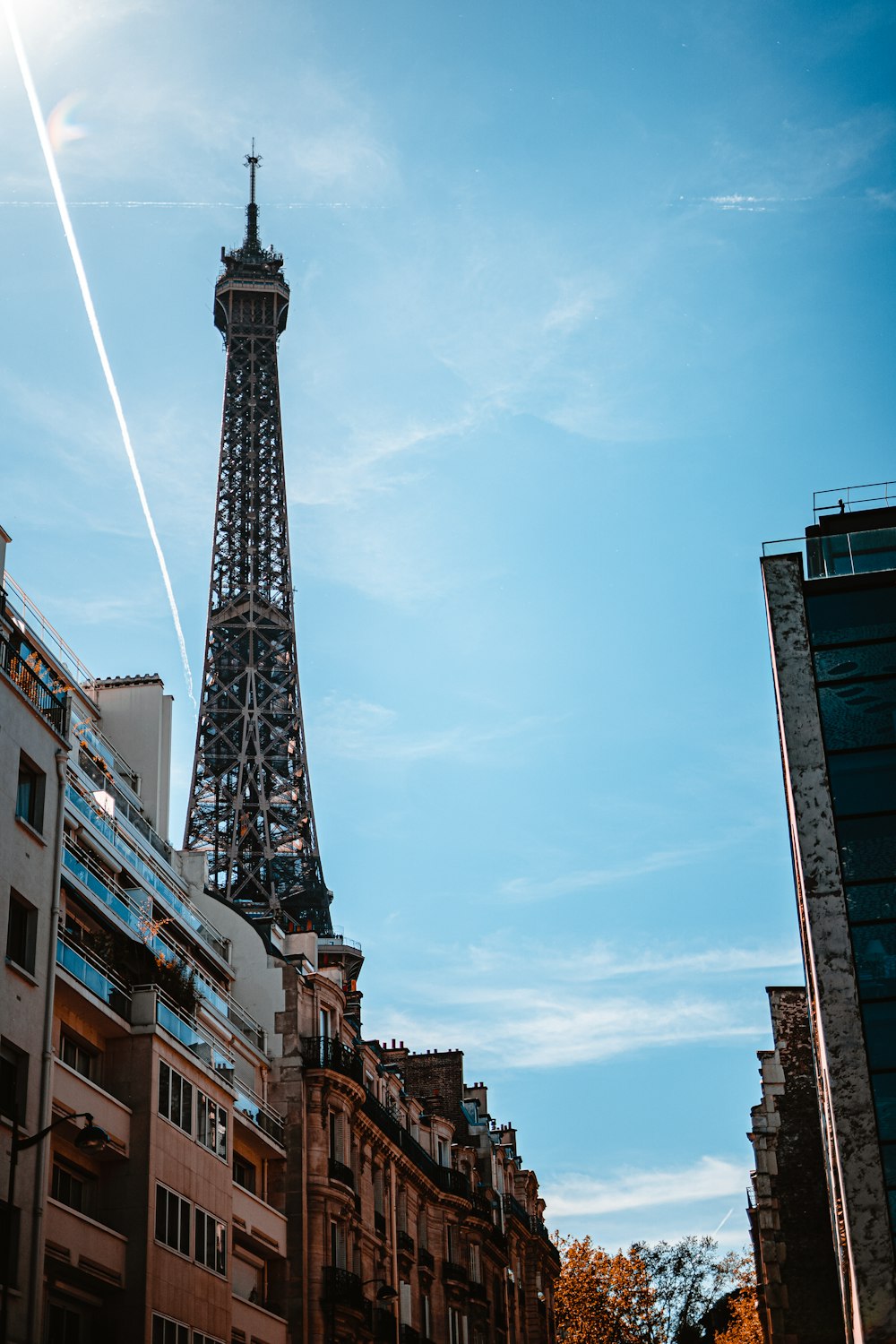 a tall tower in a city