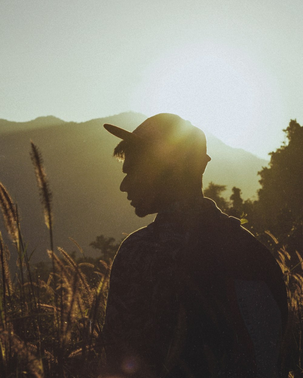 a person standing in a field