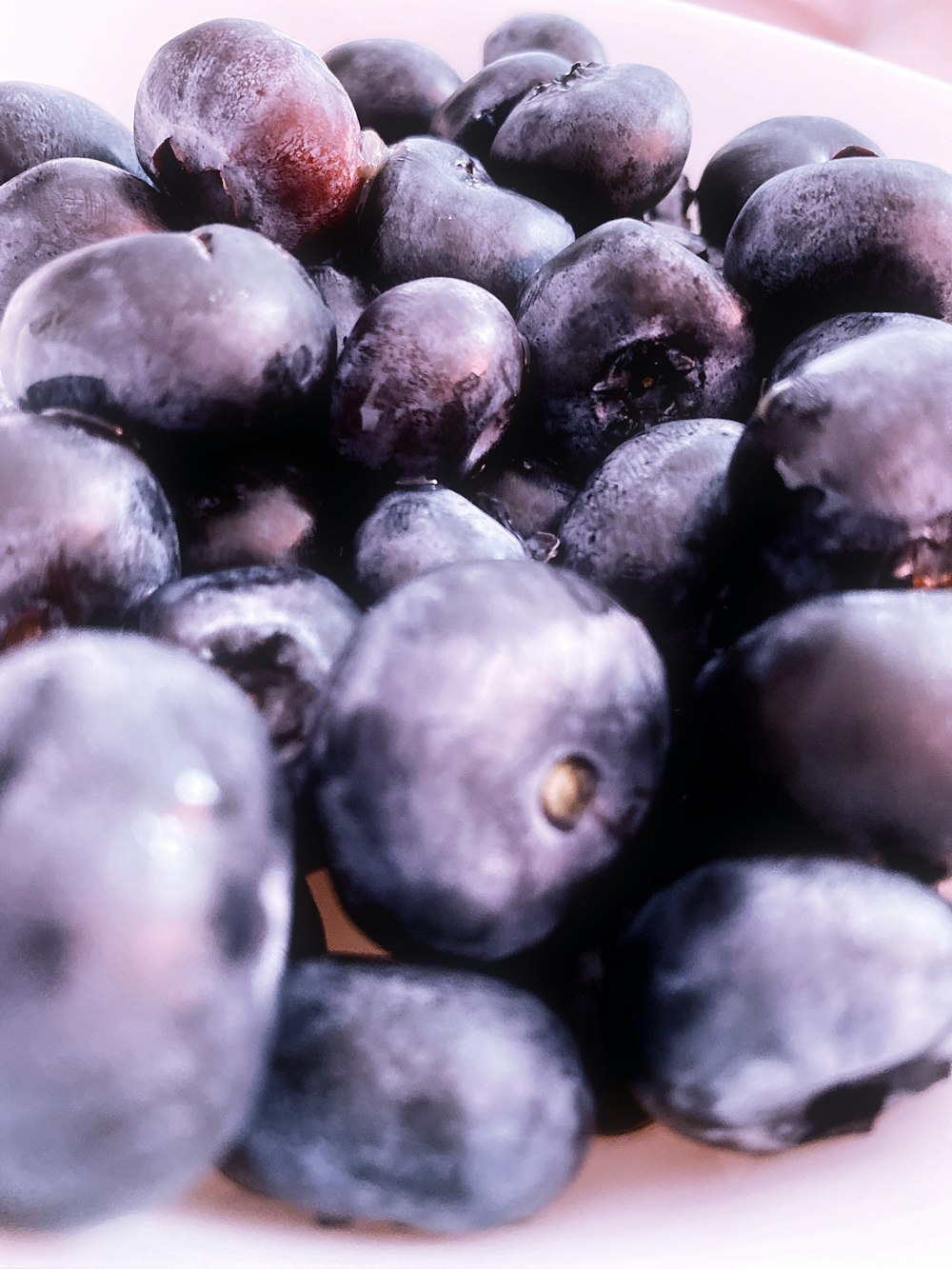 a group of blueberries